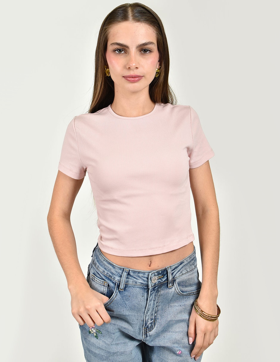 Blusa manga corta para mujer