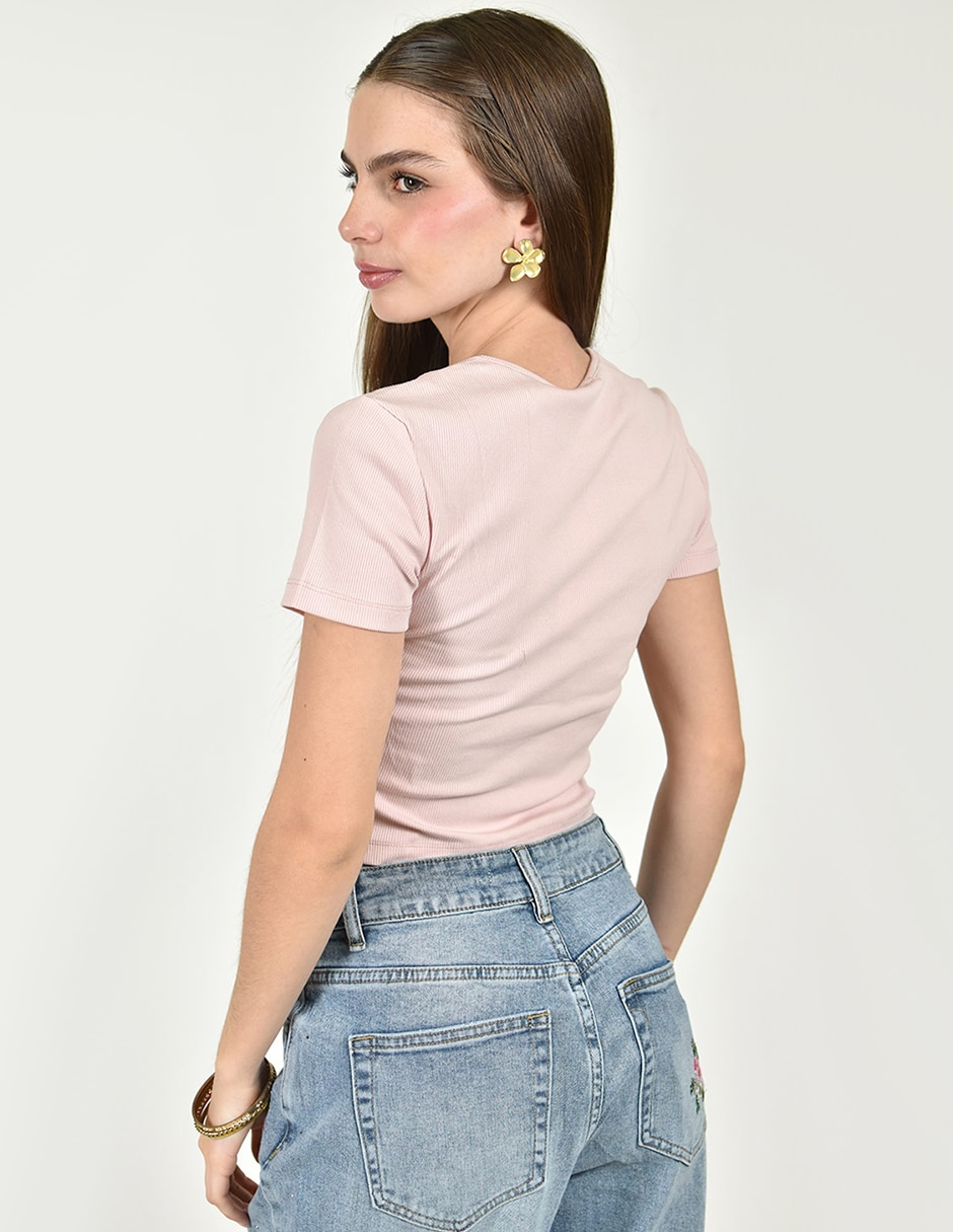 Blusa manga corta para mujer 3