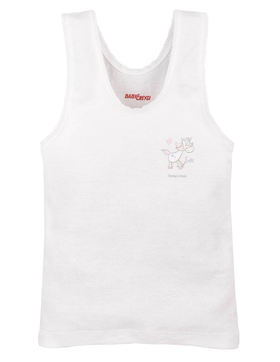 Camiseta cuello redondo para bebé niña