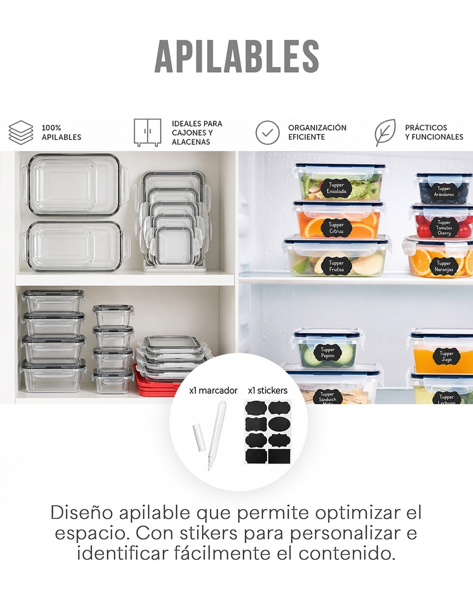 Tupper Donut de plástico 24 piezas