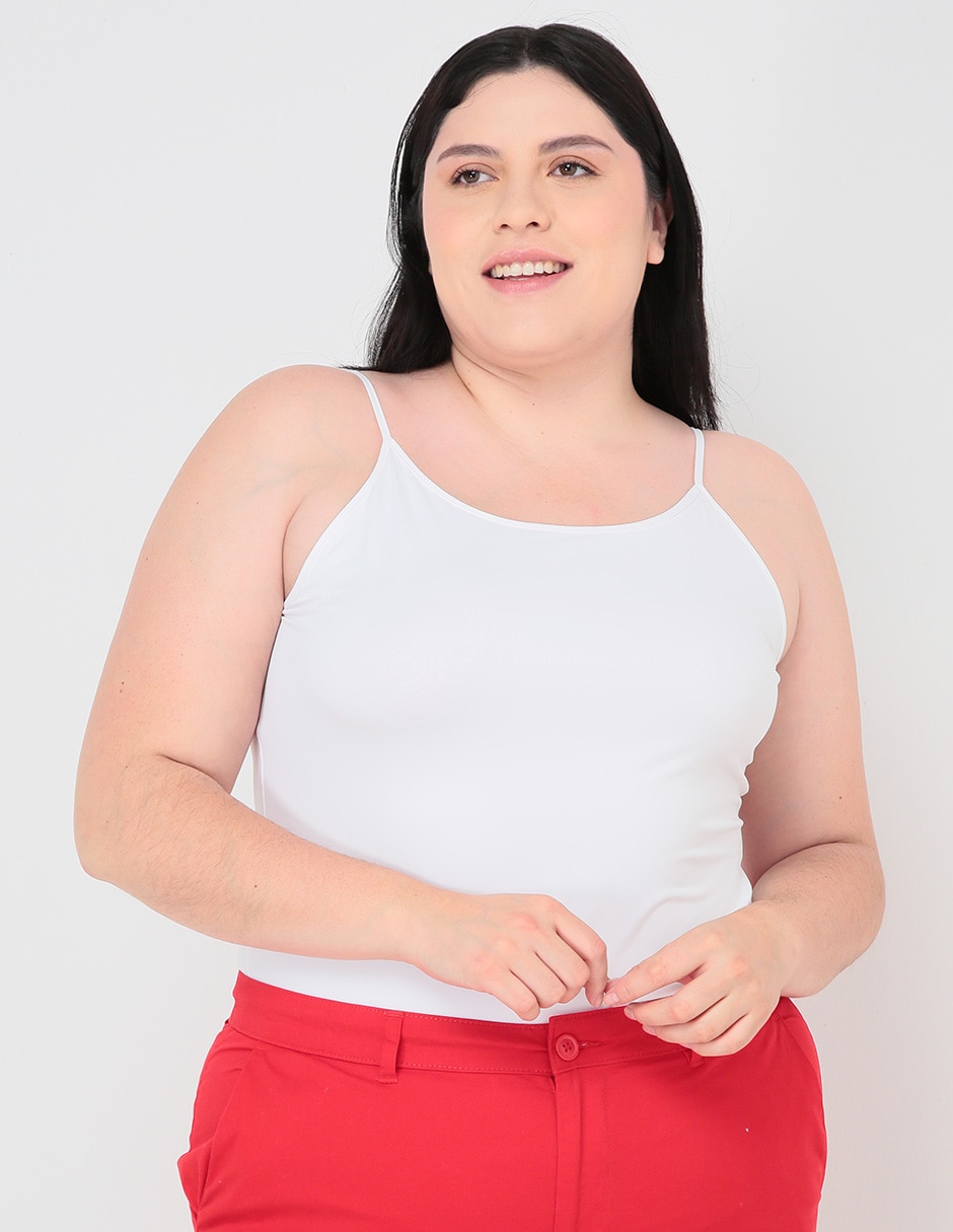 Top cuello regular tirante delgado Top cuello regular tirante delgado