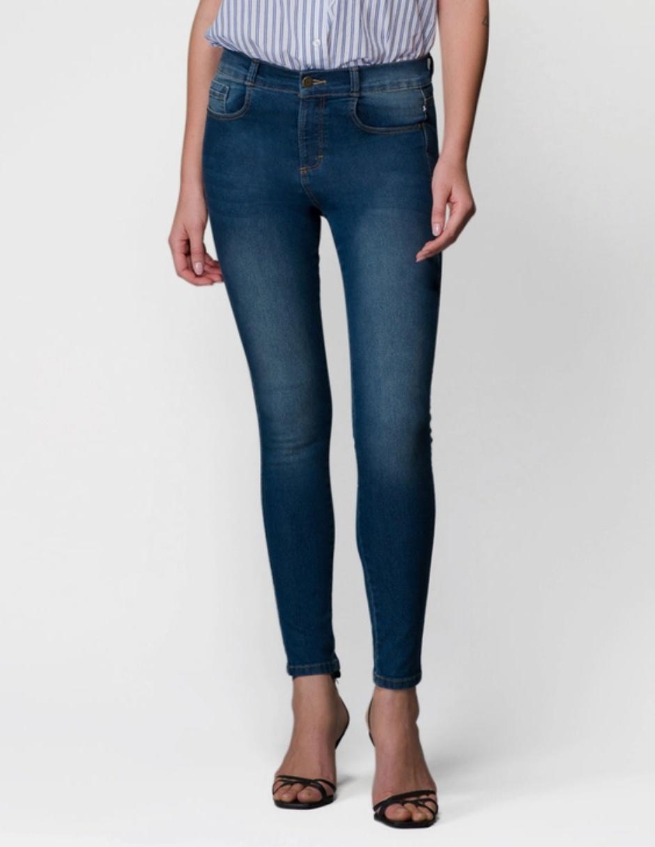 Jeans slim ! deslavado corte cintura alta para mujer Jeans slim ! deslavado corte cintura alta para mujer