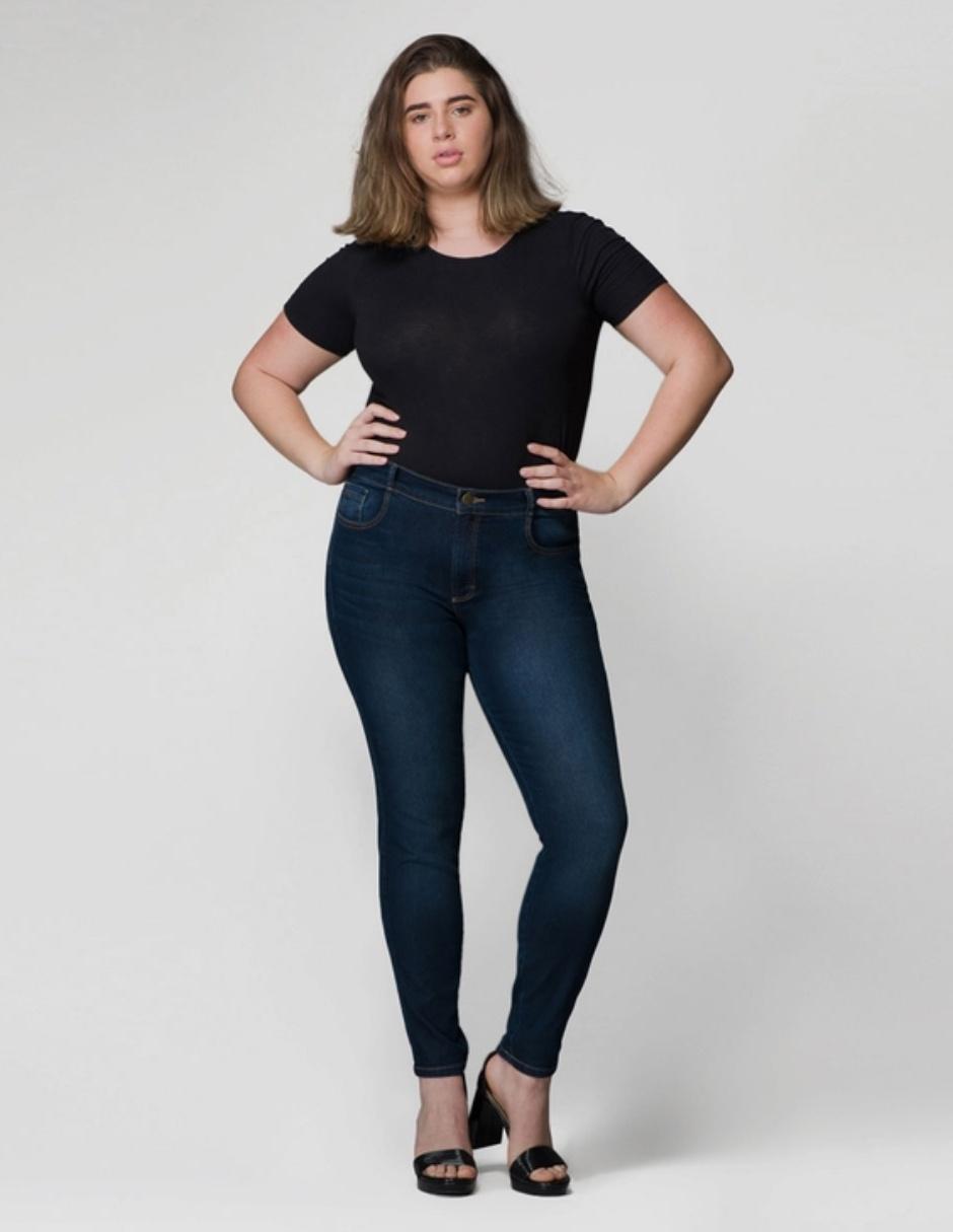 Jeans slim Oh Pomp! corte cintura alta para mujer