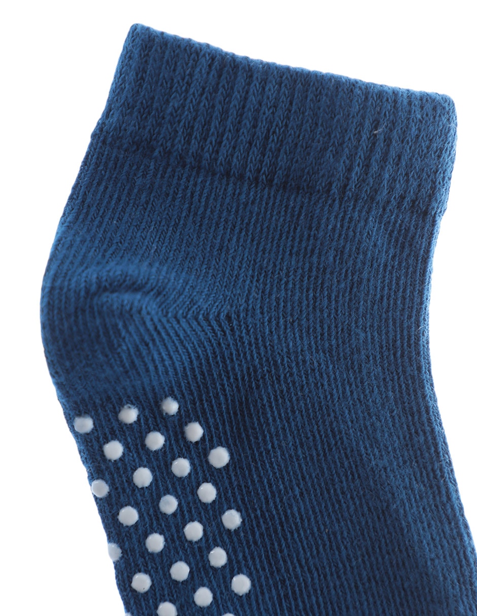 Calcetín antiderrapante de algodón para bebé unisex 3 pares 2