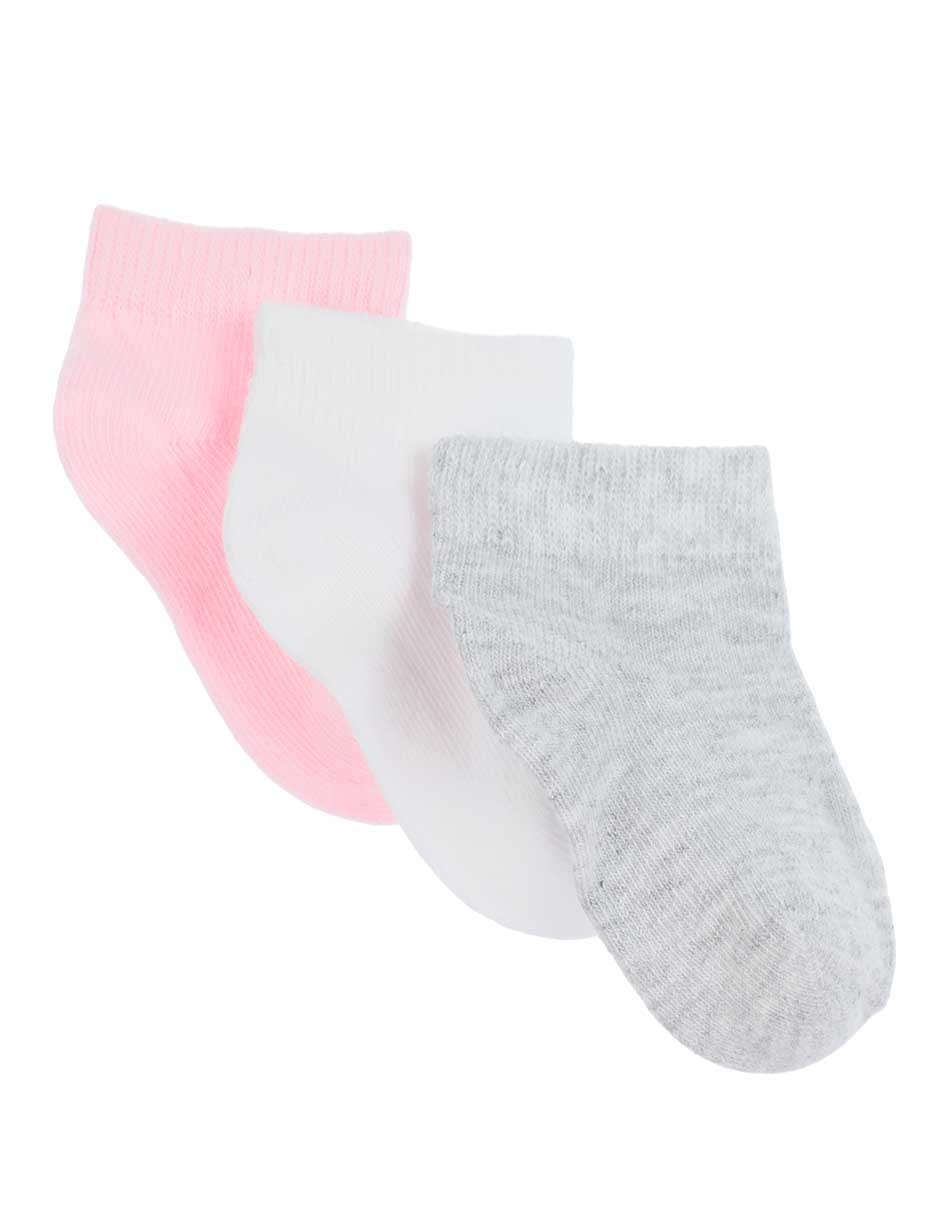 Calcetín de algodón para bebé unisex 3 pares