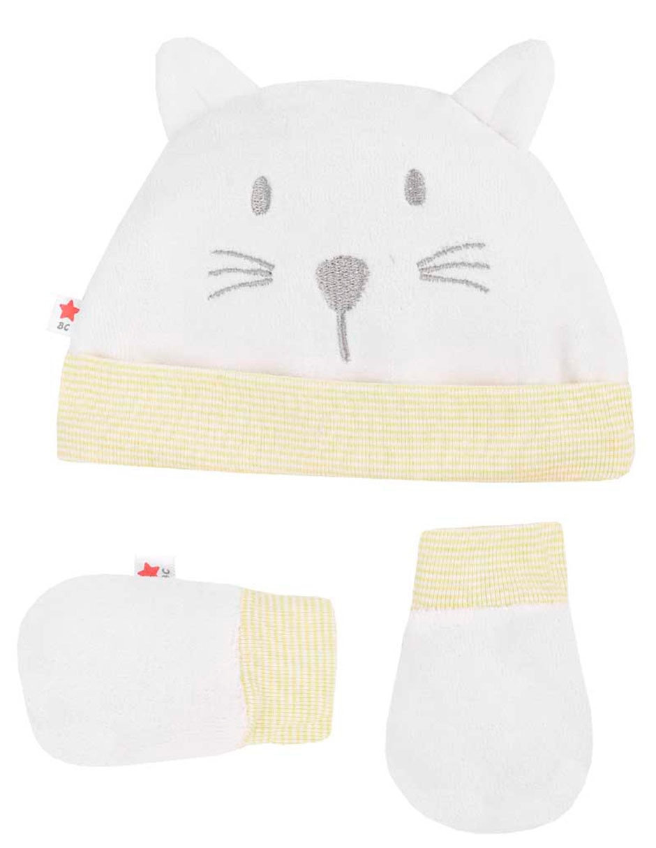 Set gorro - guantes estampado con bordado Set gorro - guantes estampado con bordado