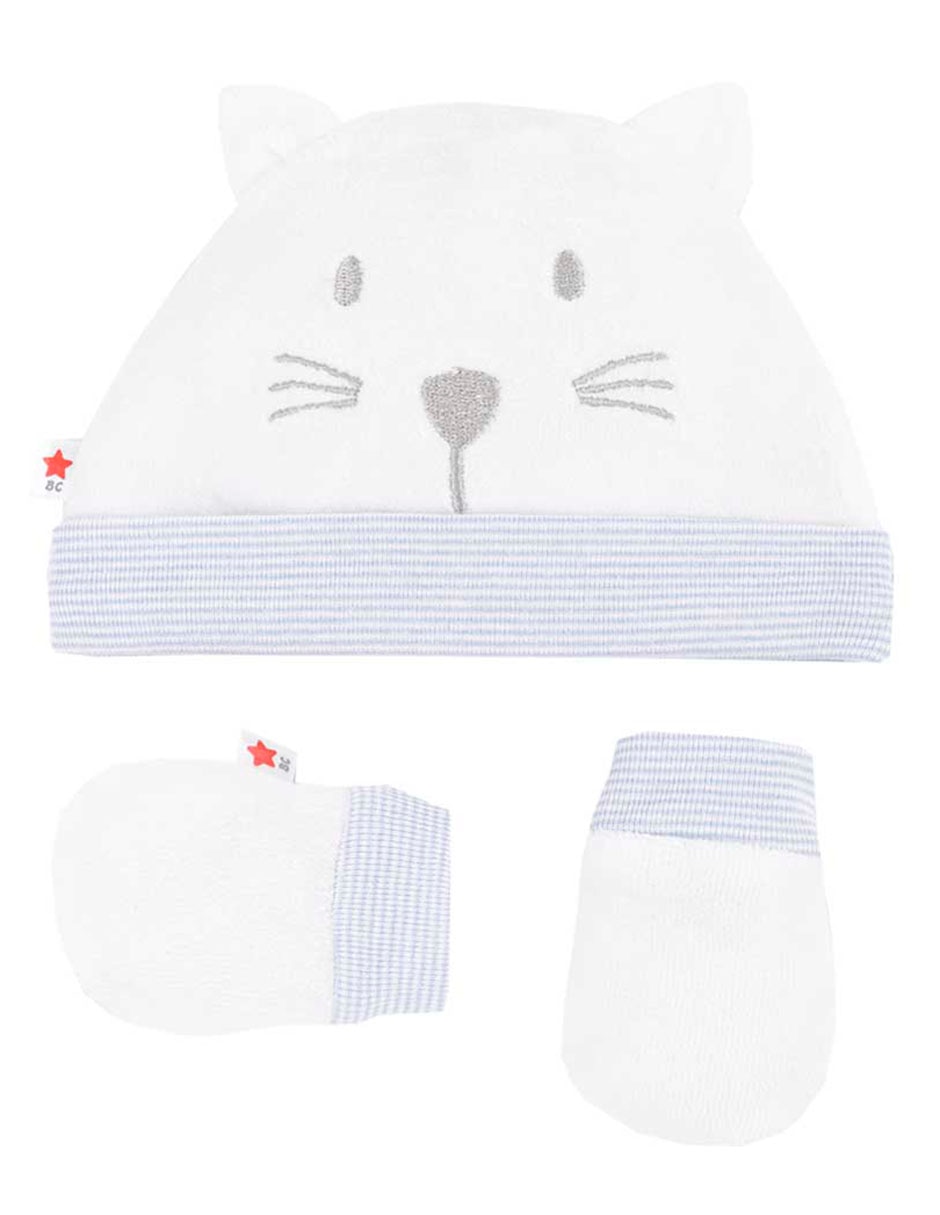 Set gorro - guantes estampado con bordado Set gorro - guantes estampado con bordado