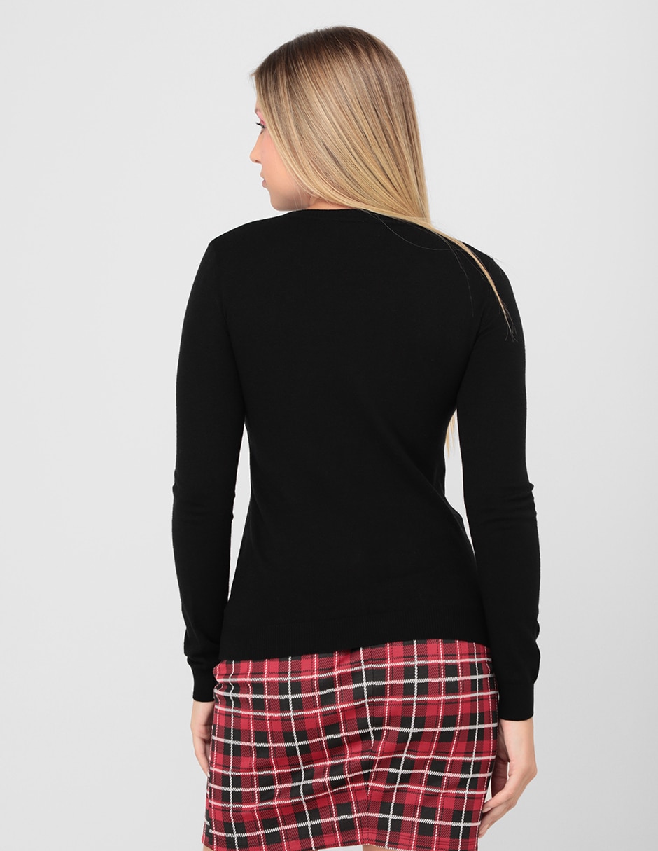 Suéter cuello redondo para mujer