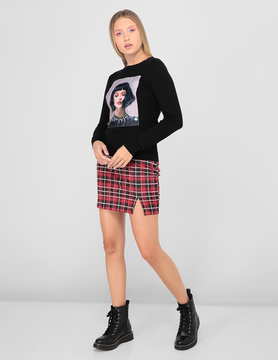 Suéter cuello redondo para mujer