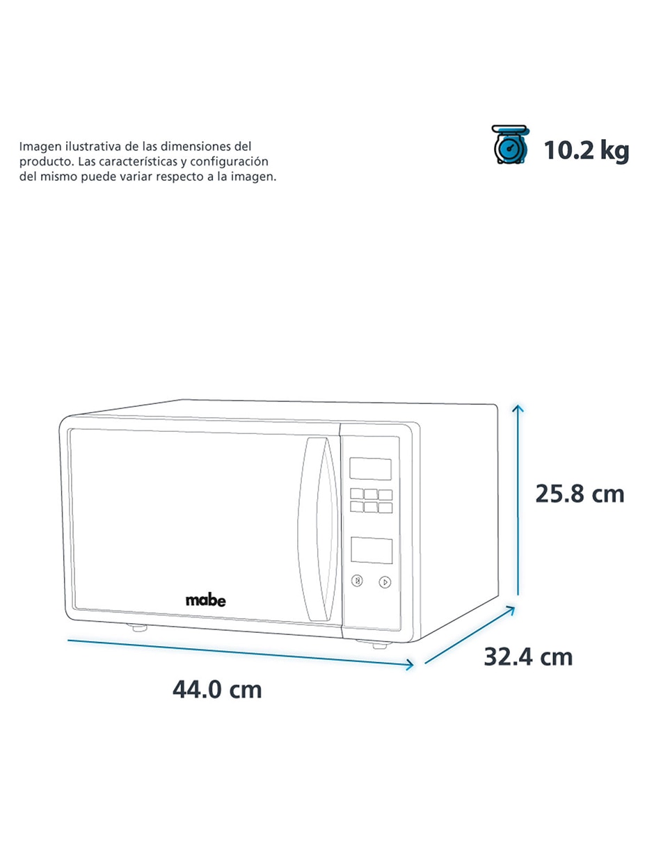Horno de microondas de convección Mabe modelo HMM70SEJ