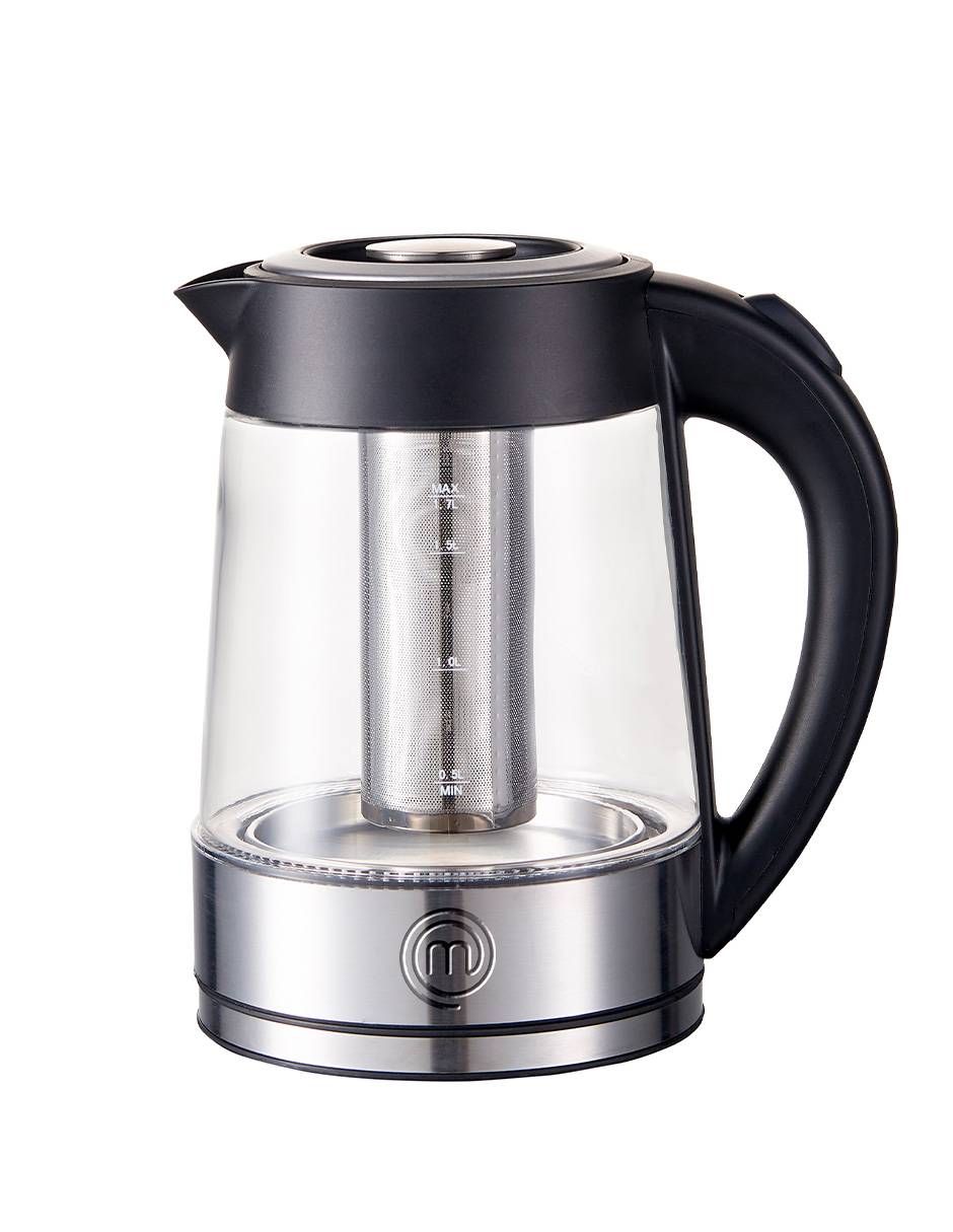 Tetera eléctrica Master Chef de vidrio borosilicato