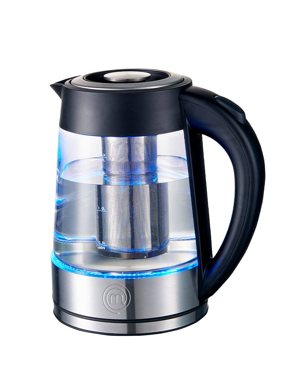 Tetera eléctrica Master Chef de vidrio borosilicato