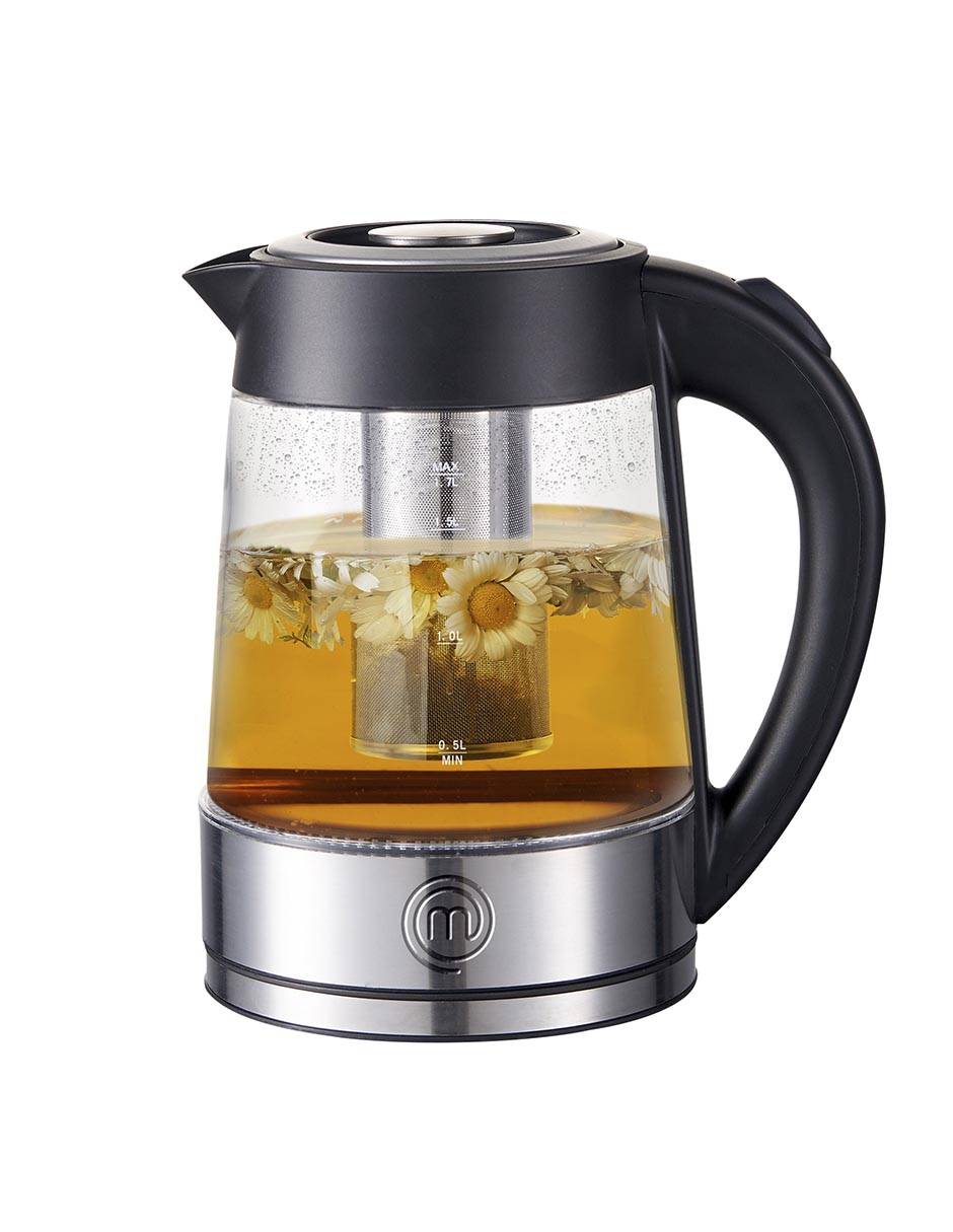 Tetera eléctrica Master Chef de vidrio borosilicato