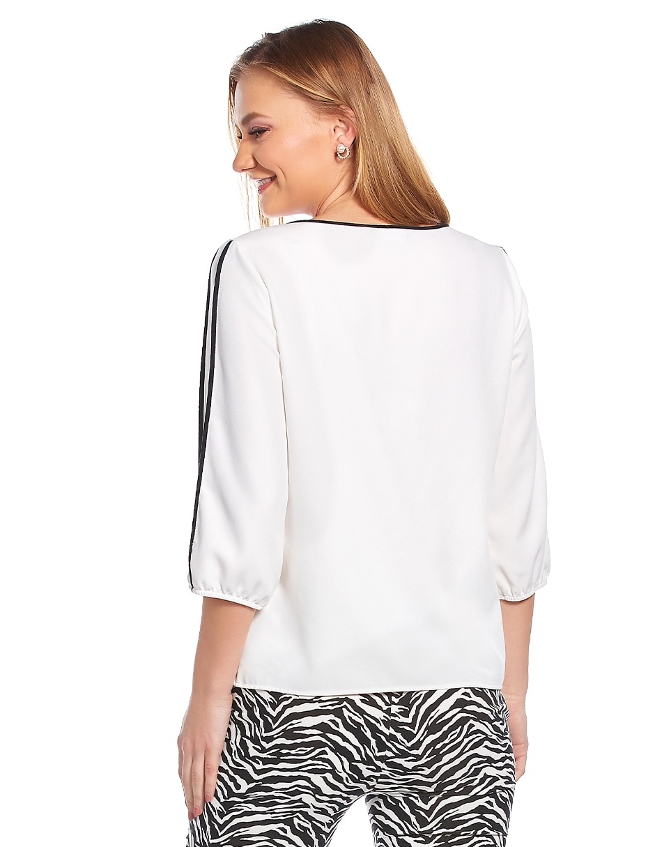 Blusa Pierre Cardin manga 3/4 para mujer