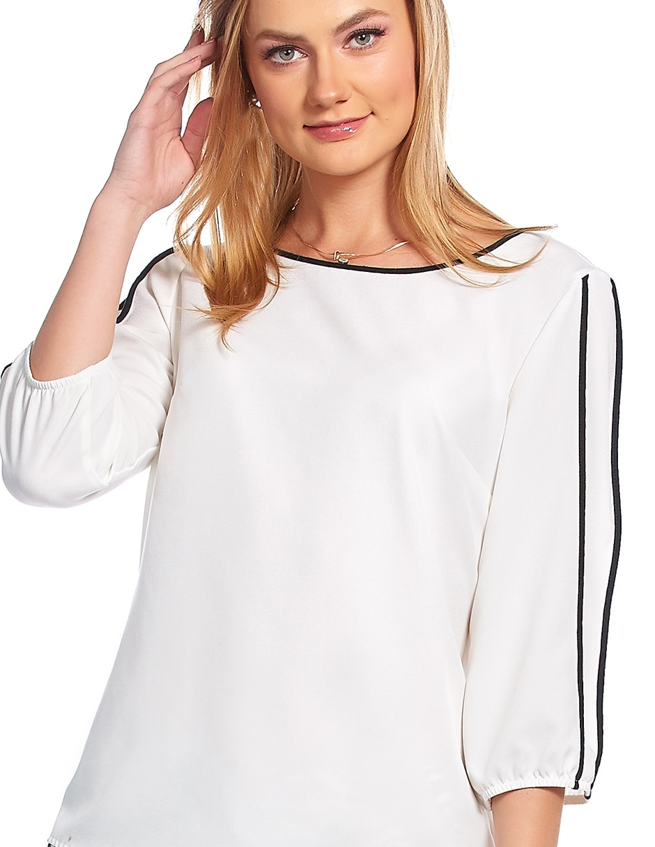 Blusa Pierre Cardin manga 3/4 para mujer