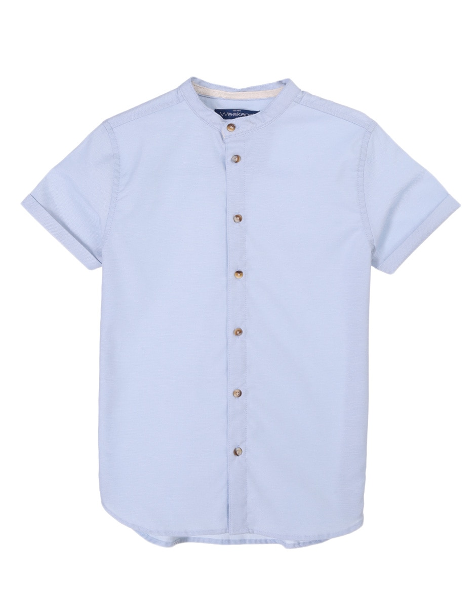 Camisa casual de algodón manga corta para niño Camisa casual de algodón manga corta para niño