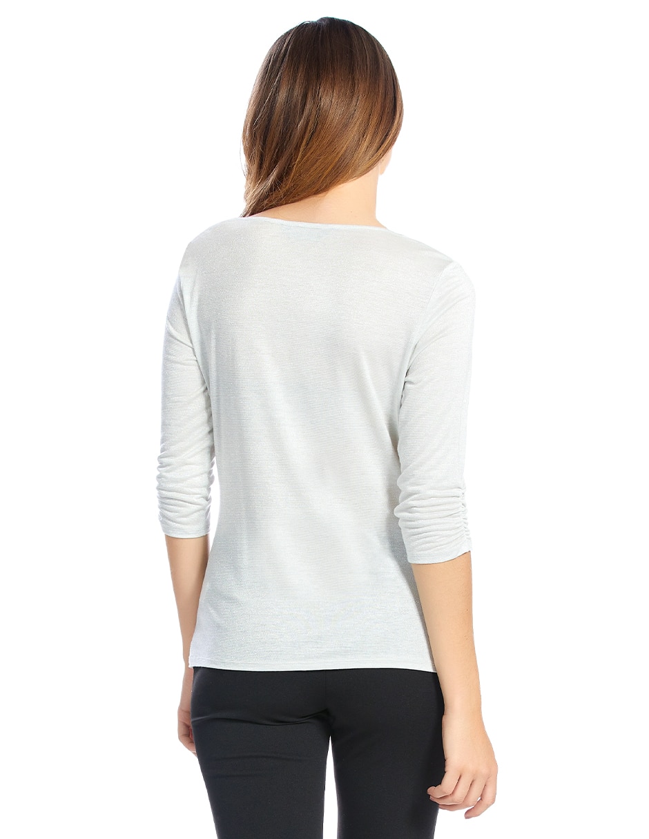 Blusa Pierre Cardin manga 3/4 para mujer