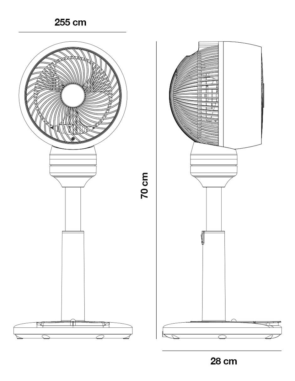 Ventilador de piso con control remoto 9 velocidades 5