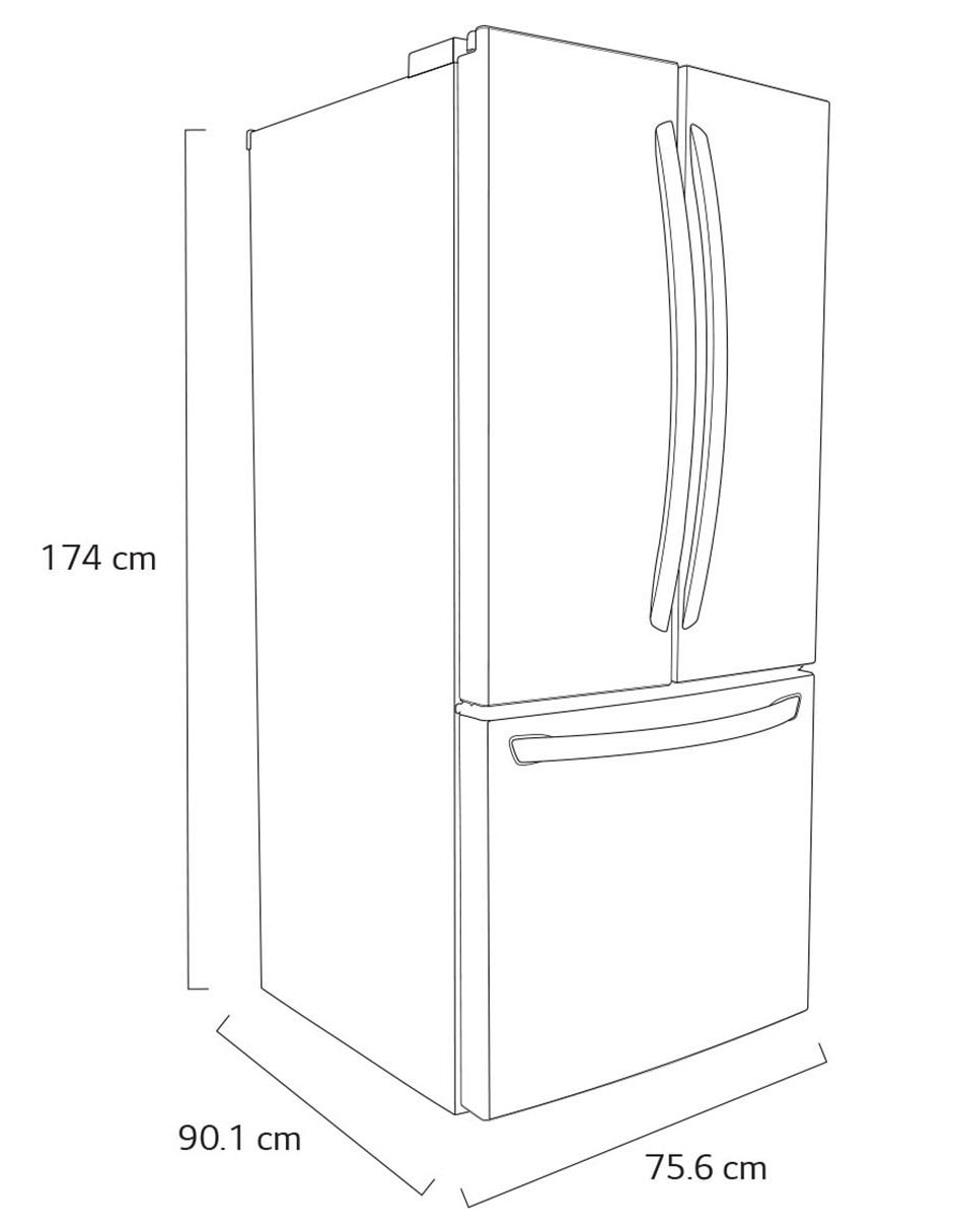 Refrigerador Lg 22 pies cúbicos GF22BGSK