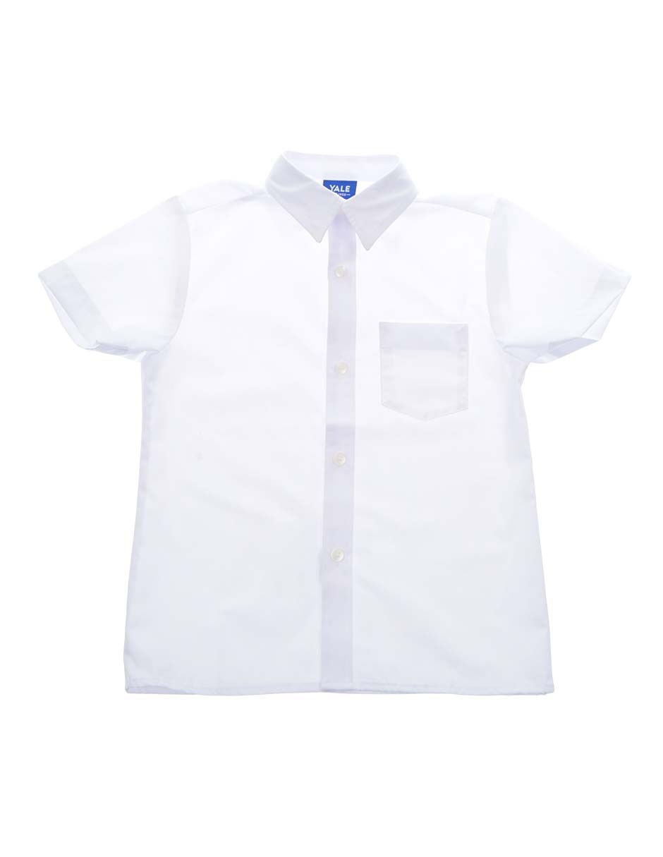 Camisa casual Yale de poliéster manga corta para niño