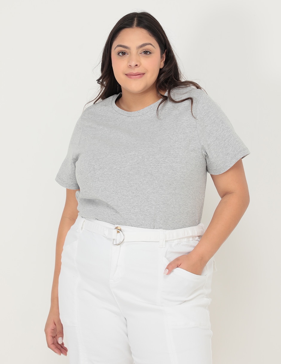 Playera manga corta cuello redondo para mujer Playera manga corta cuello redondo para mujer