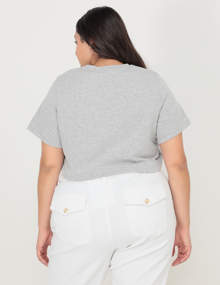 Playera manga corta cuello redondo para mujer 2