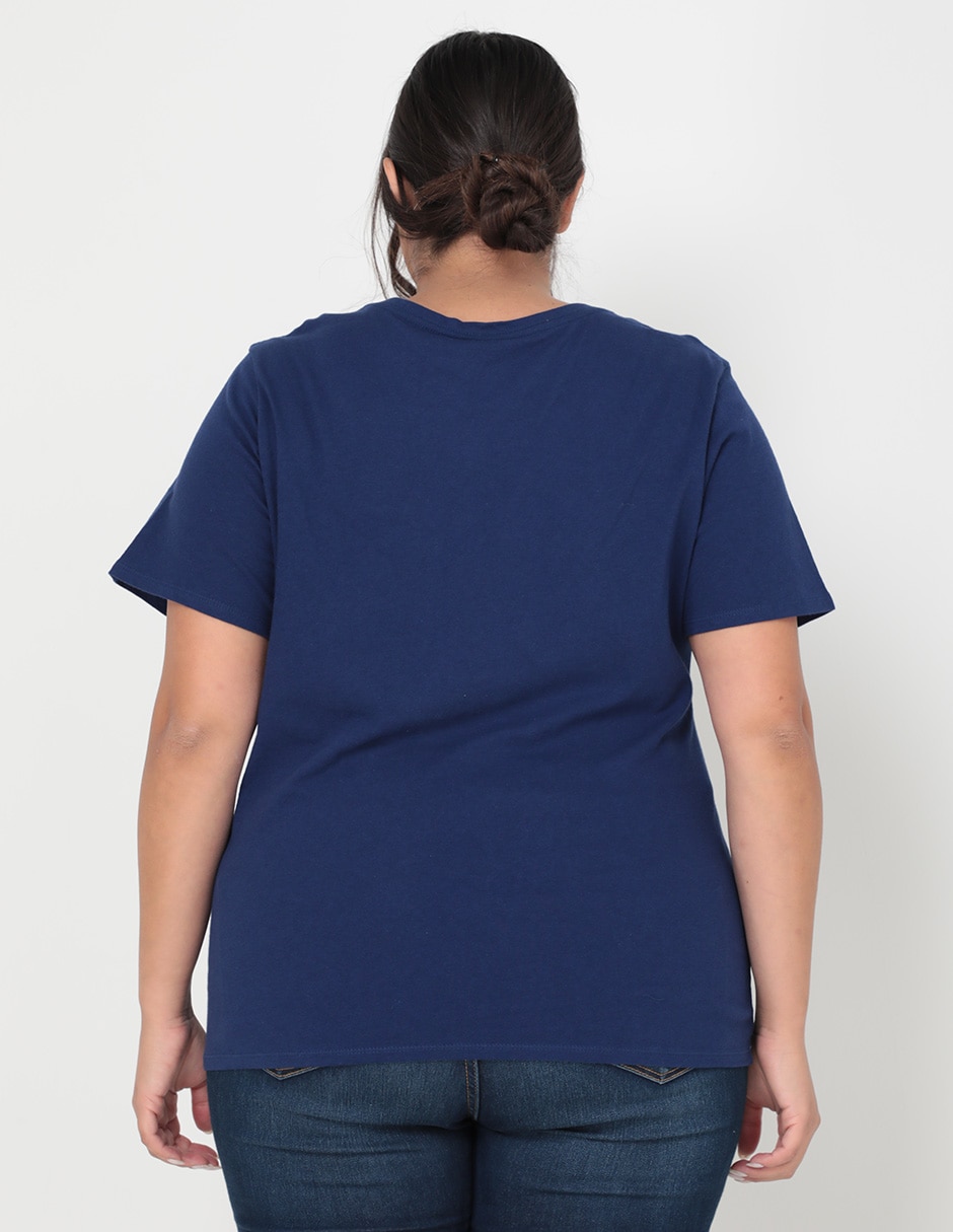 Playera manga corta Weekend Plus cuello v para mujer
