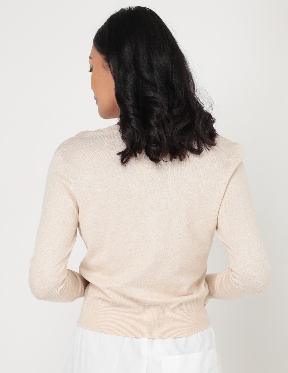 Suéter cuello v para mujer 4