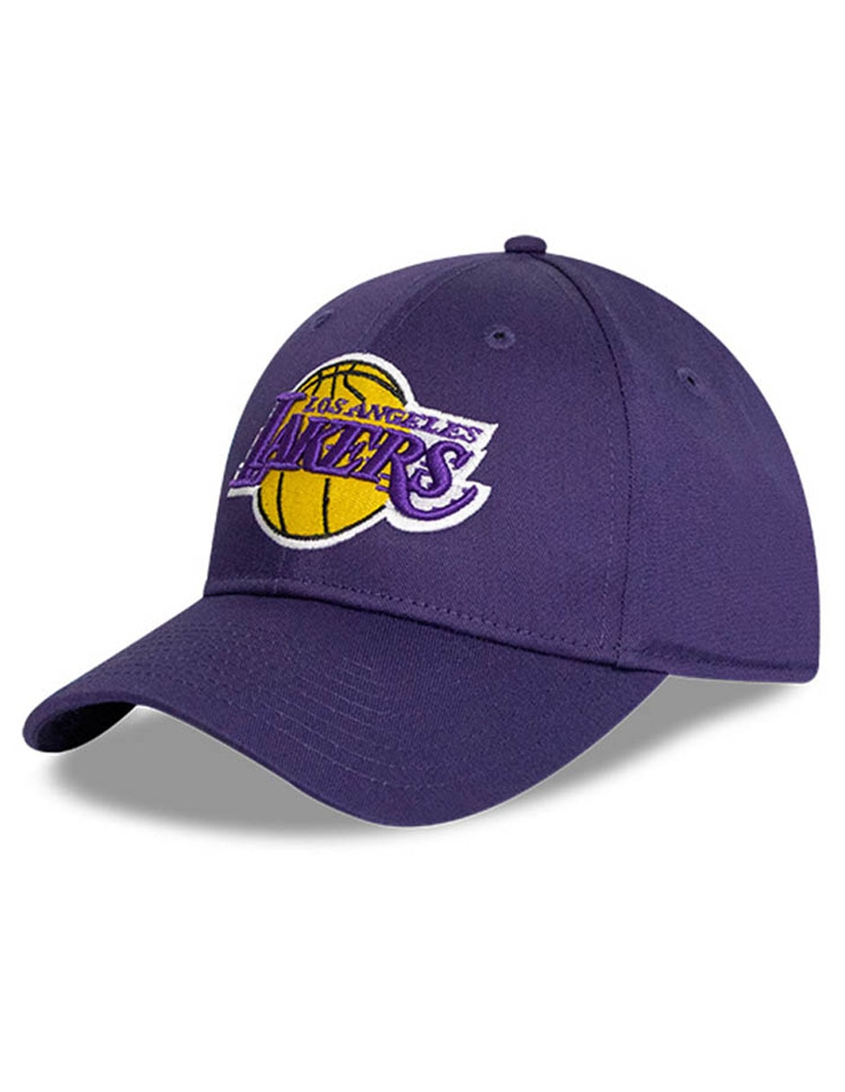 Gorra visera semicurva velcro casual Los Angeles Lakers para hombre 4