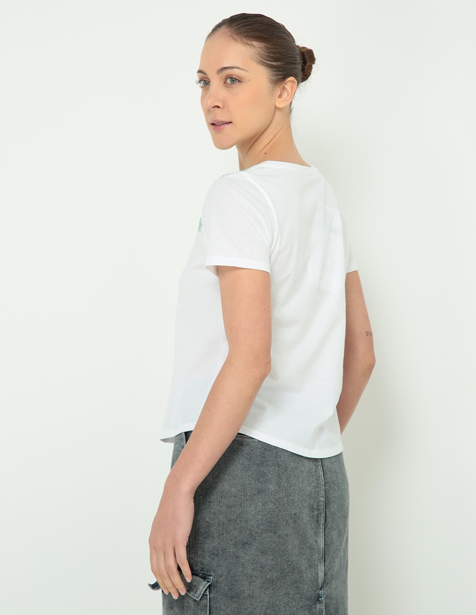 Playera manga corta Week By Weekend cuello redondo para mujer