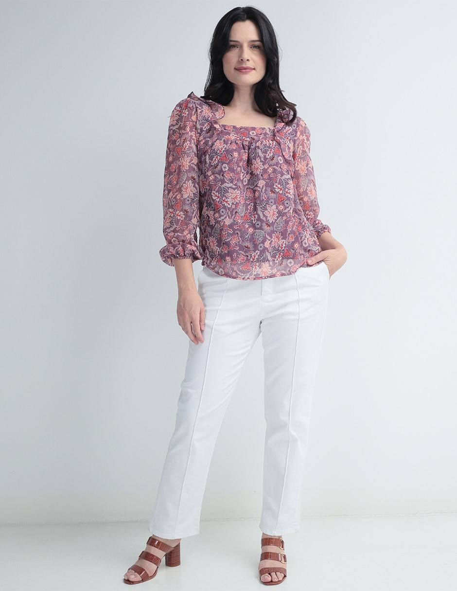 Blusa manga larga para mujer
