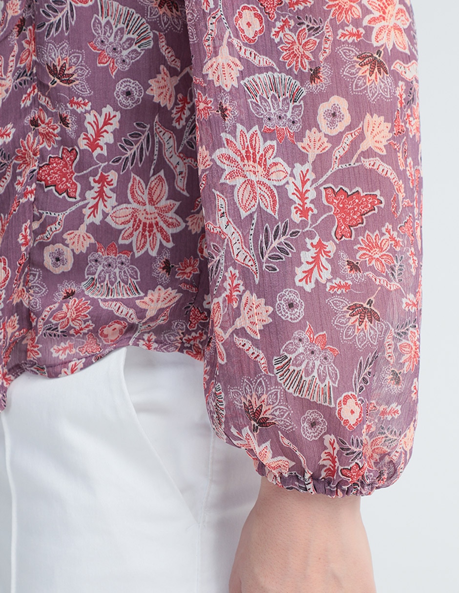 Blusa manga larga para mujer
