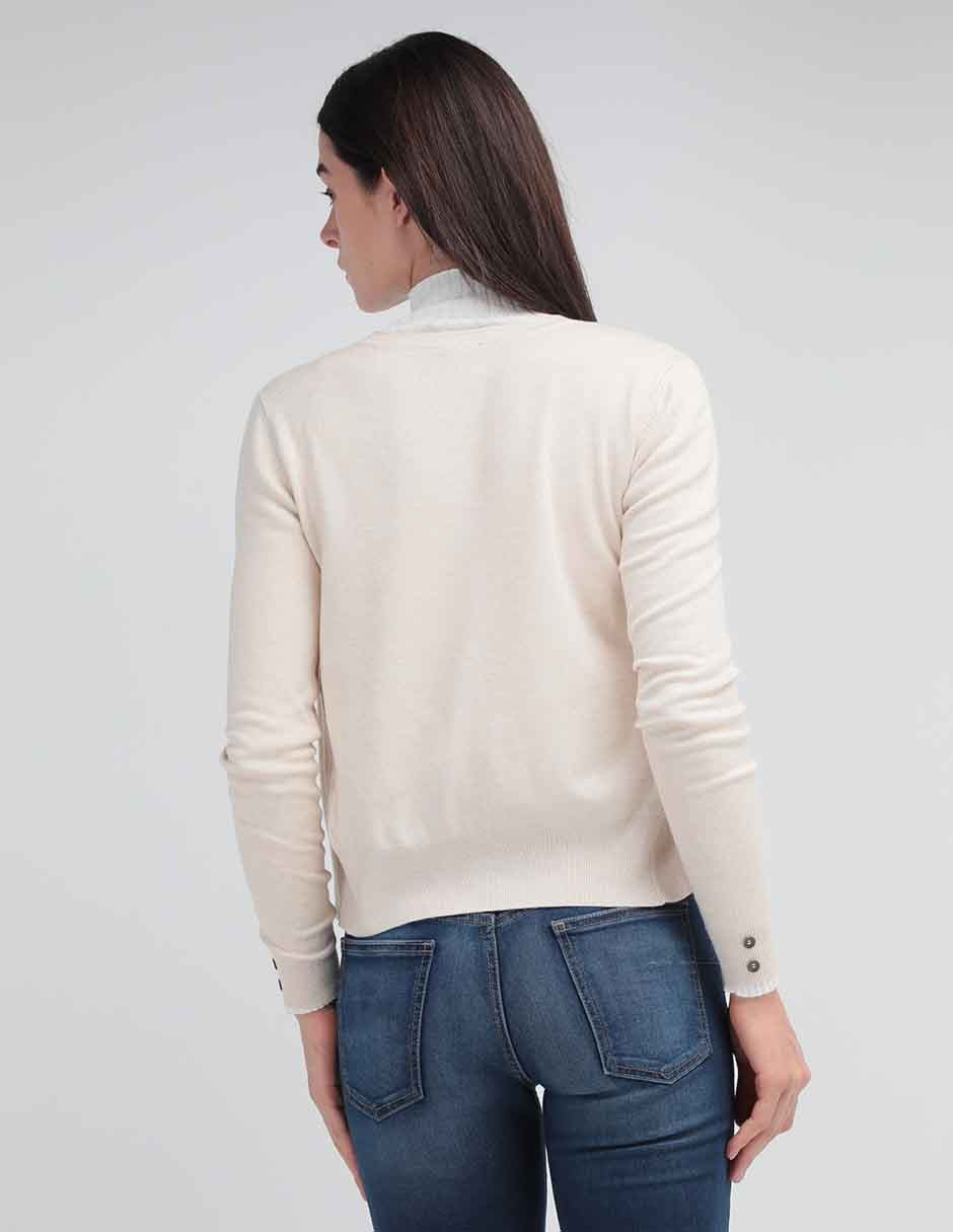 Suéter cuello v para mujer 4