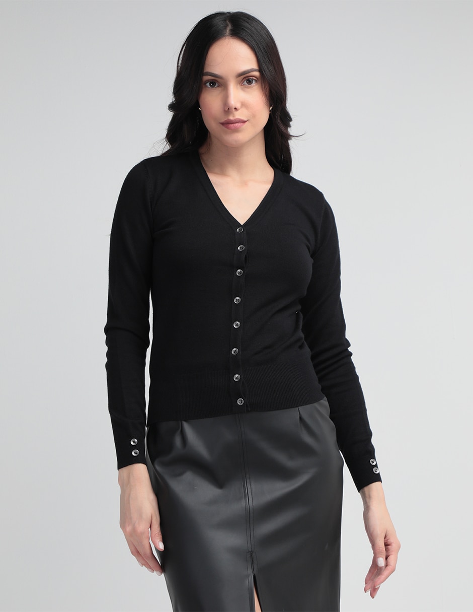 Suéter cuello v para mujer