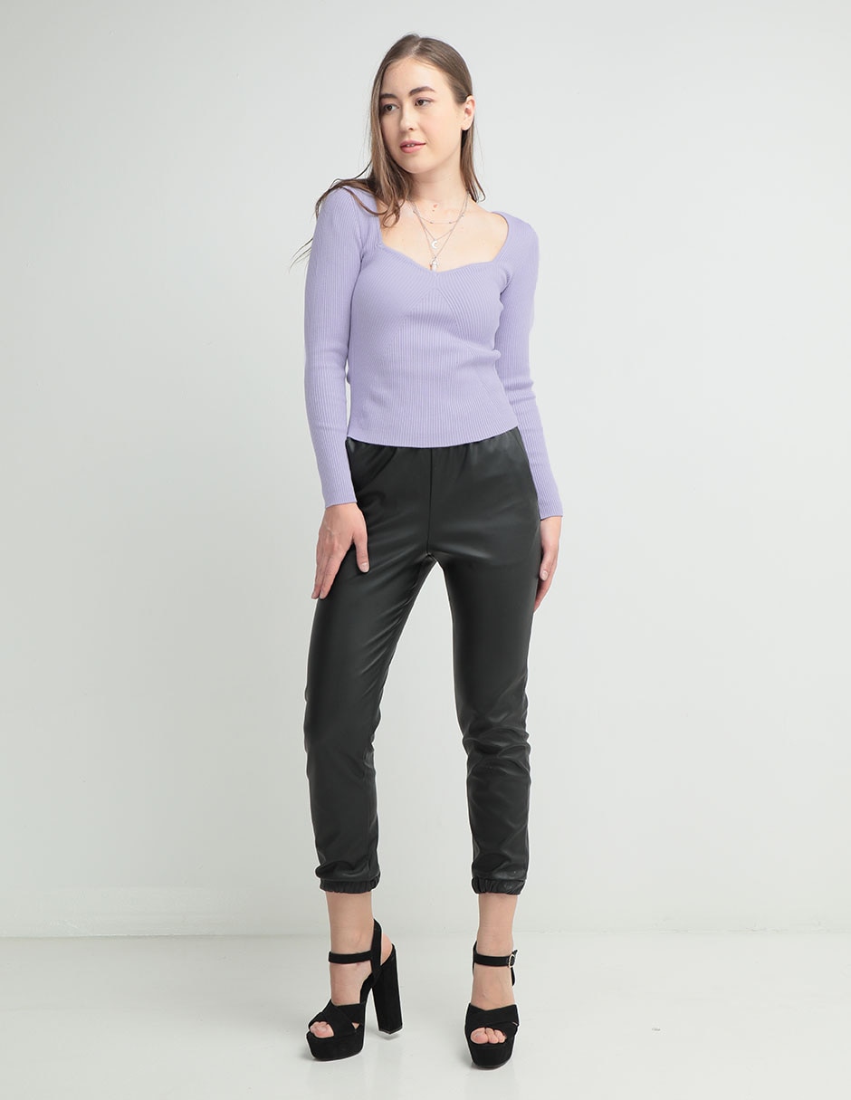 Suéter cuello cuadrado para mujer 3