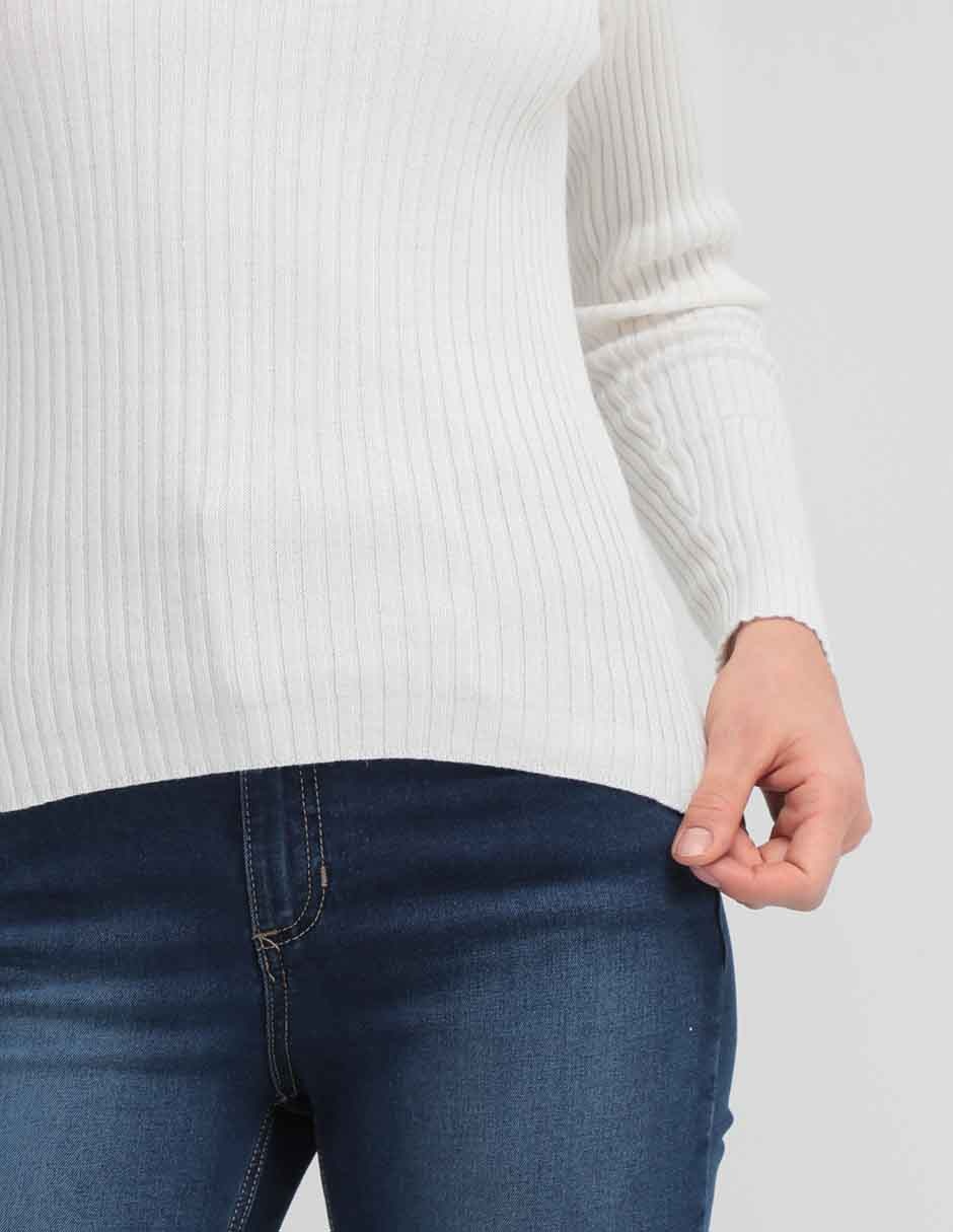 Playera manga larga cuello alto para mujer 5