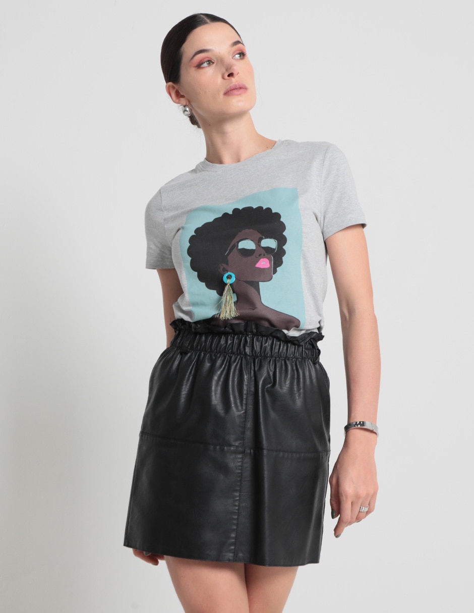 Playera manga corta cuello redondo mujer Playera manga corta cuello redondo mujer