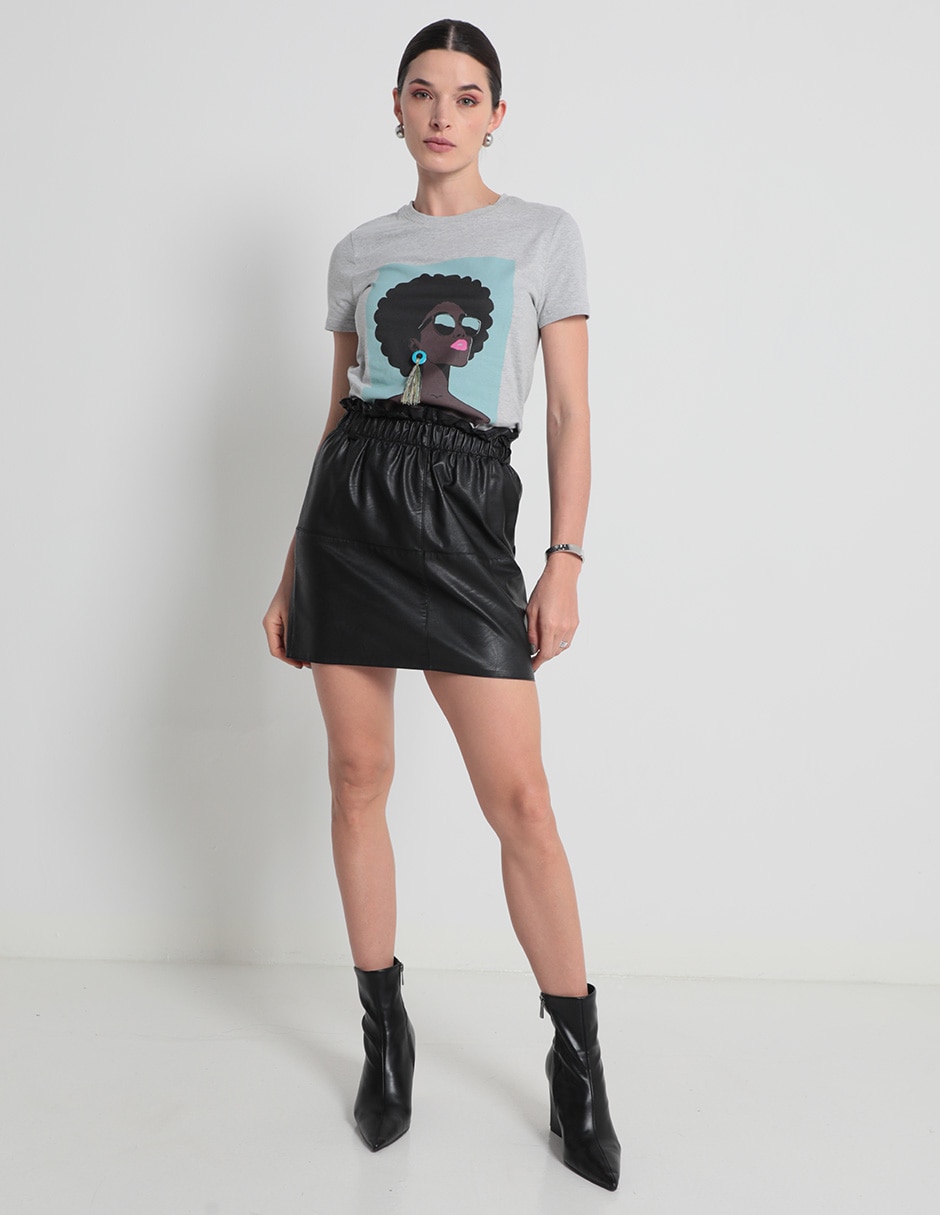 Playera manga corta cuello redondo mujer 3