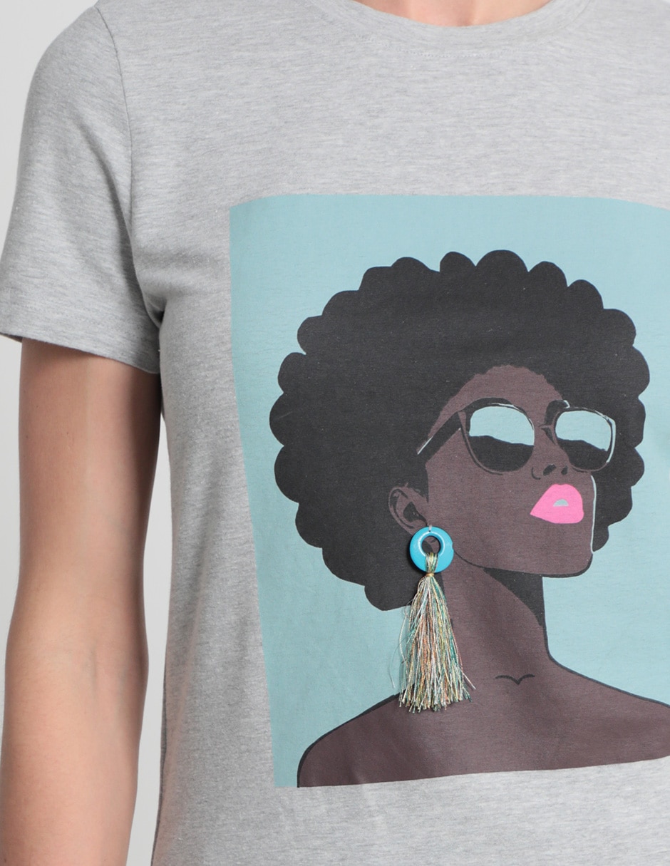 Playera manga corta cuello redondo mujer 2