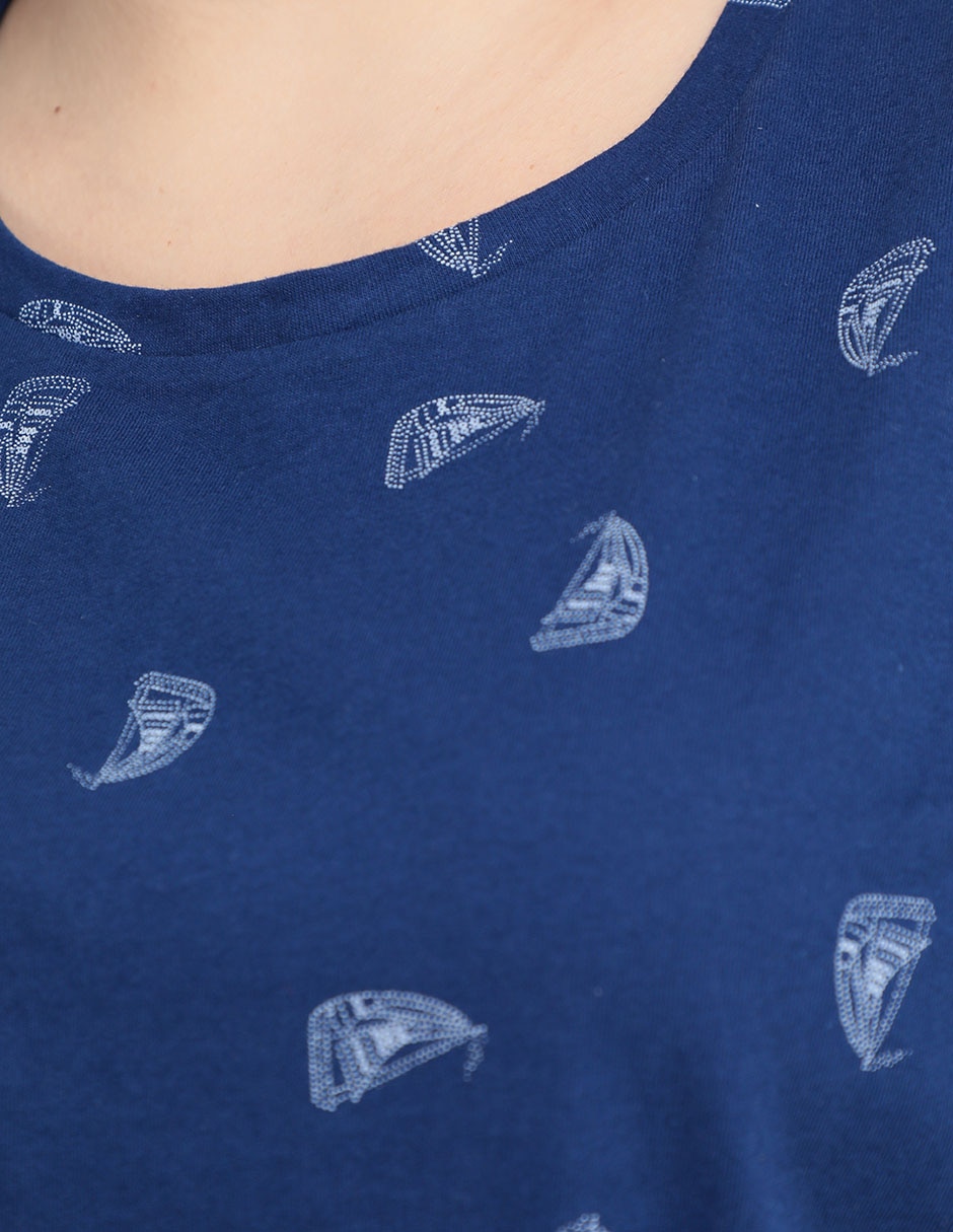 Playera manga corta Weekend Plus cuello redondo para mujer