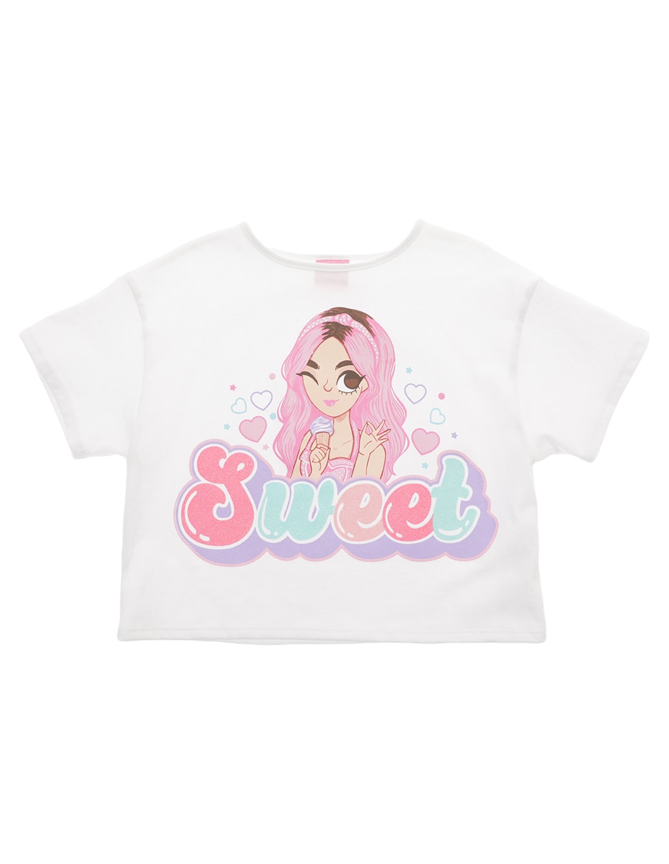 Playera manga corta para niña