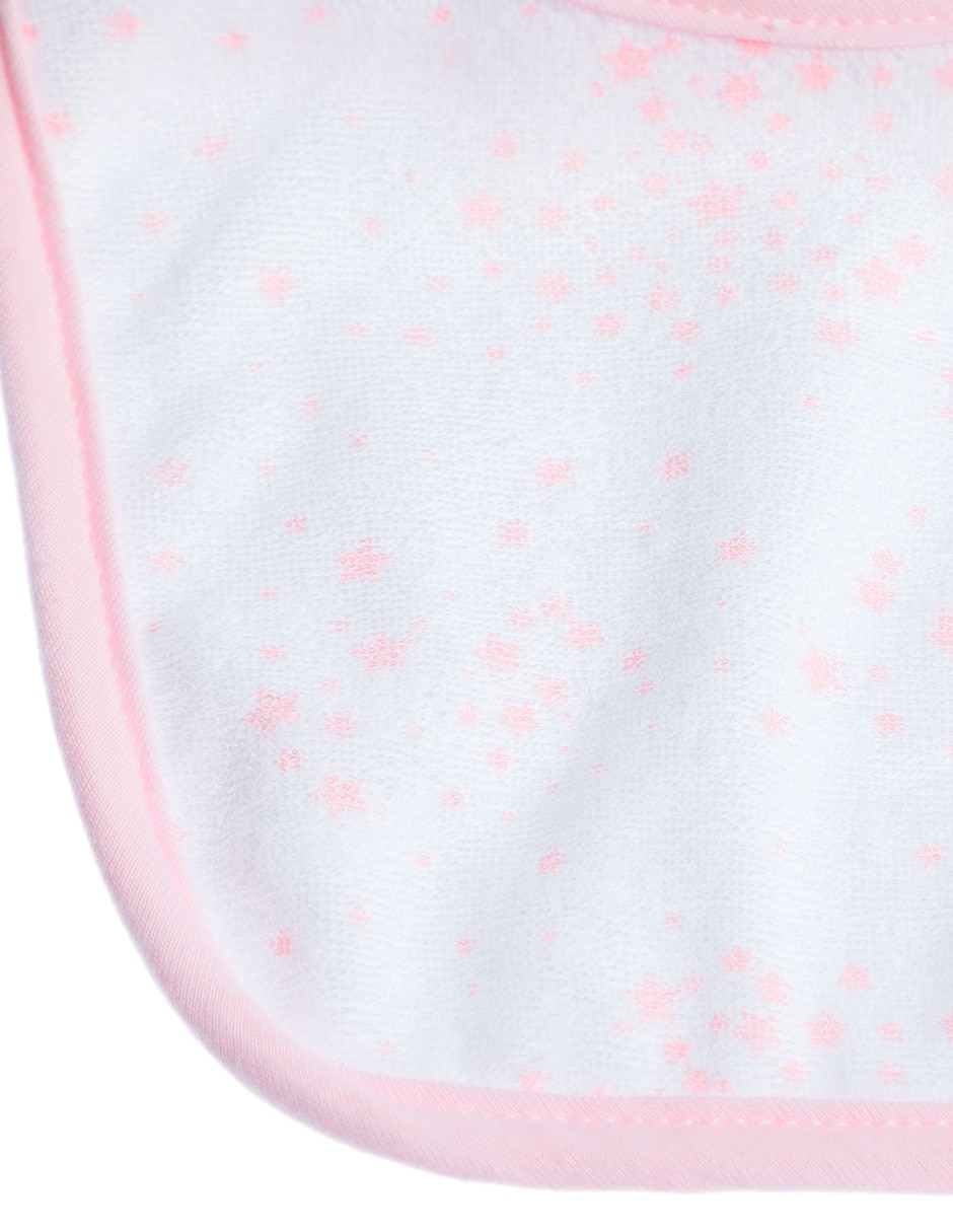 Set babero estampado de algodón 2 piezas