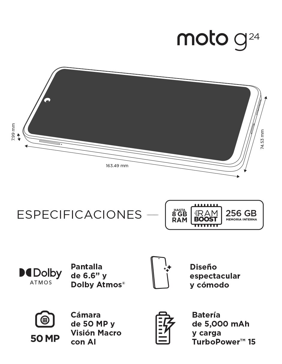 Moto G24 IPS 6.5 pulgadas AT&T 8