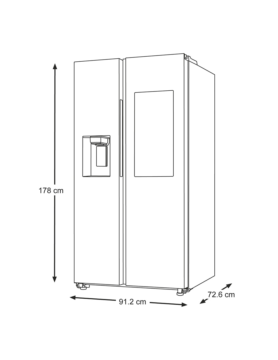 Refrigerador Samsung 22 pies cúbicos inverter no frost y fábrica de hielo RS22T5561B1/EM