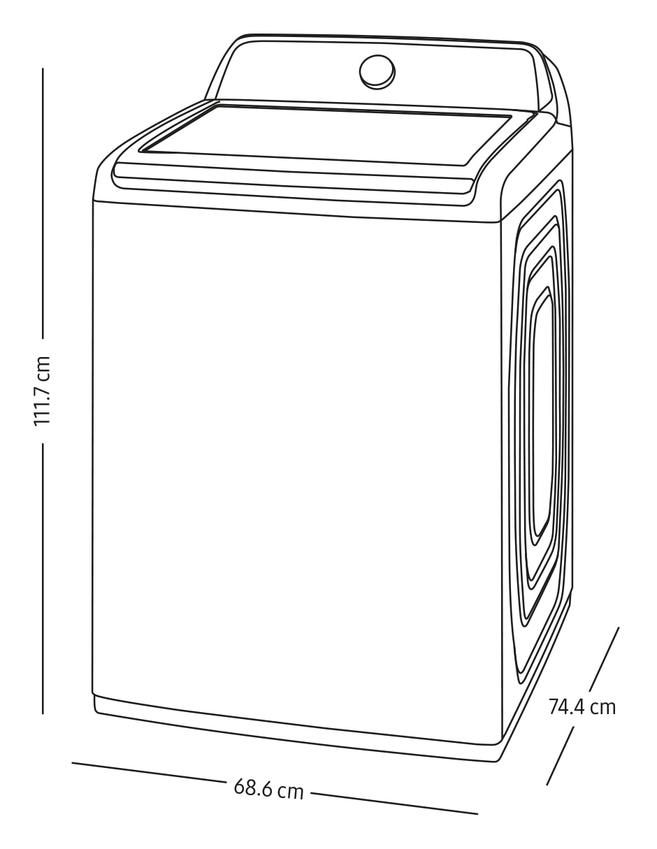 Lavadora Samsung automática carga superior WA21B3554GV/AX