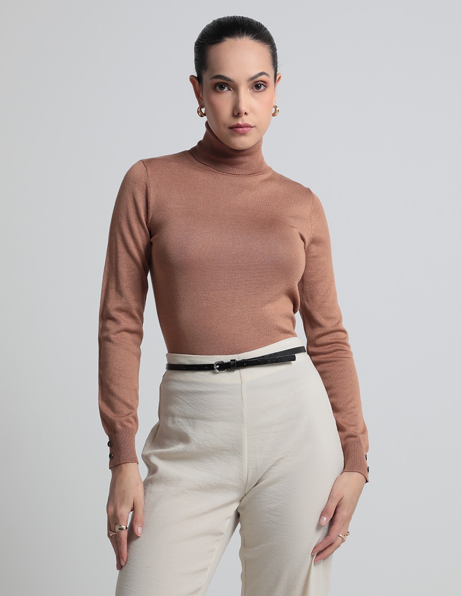 Suéter cuello tortuga para mujer 1