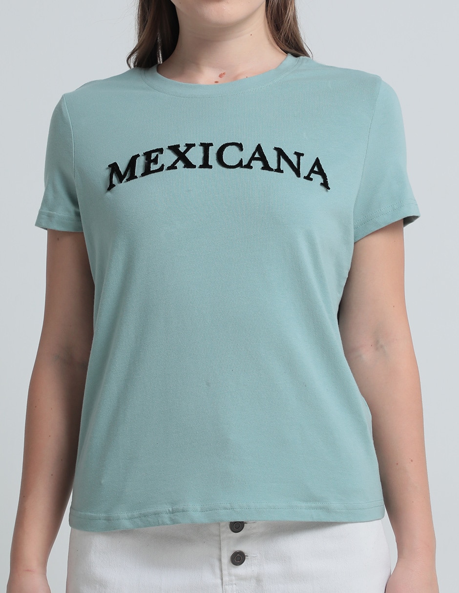 Playera manga corta cuello redondo mujer 2