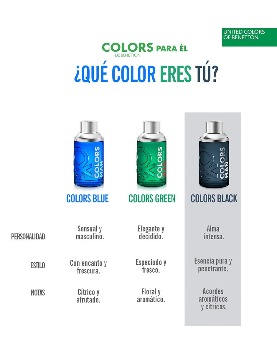 Eau de toilette Colors Black para hombre Eau de toilette Colors Black para hombre