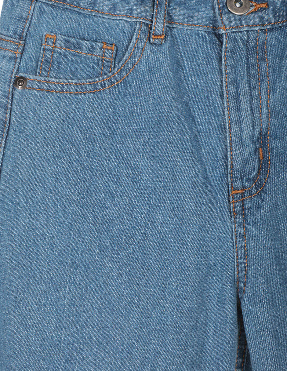 Jeans straight lavado destruido para niña 3