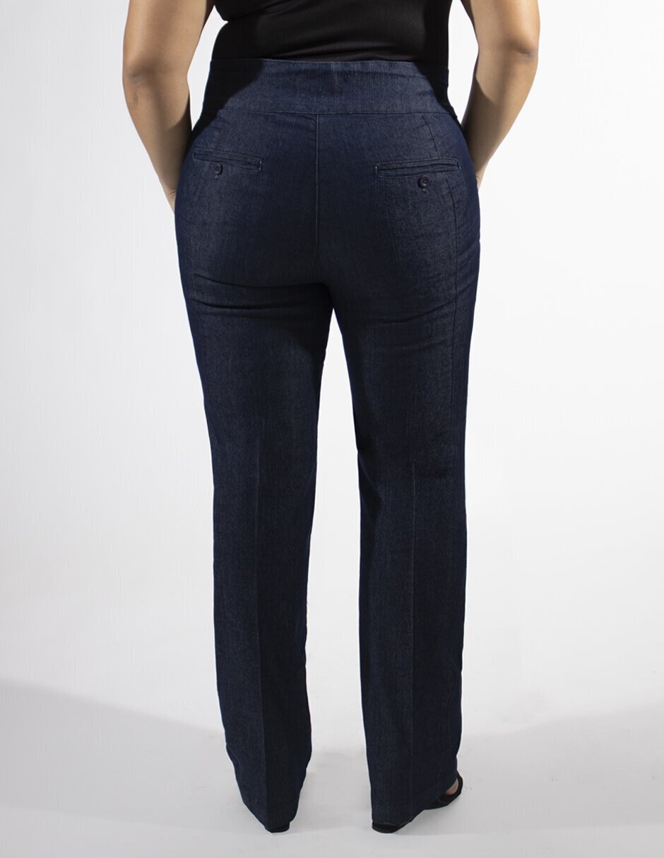 Jeans straight corte cintura alta para mujer 2